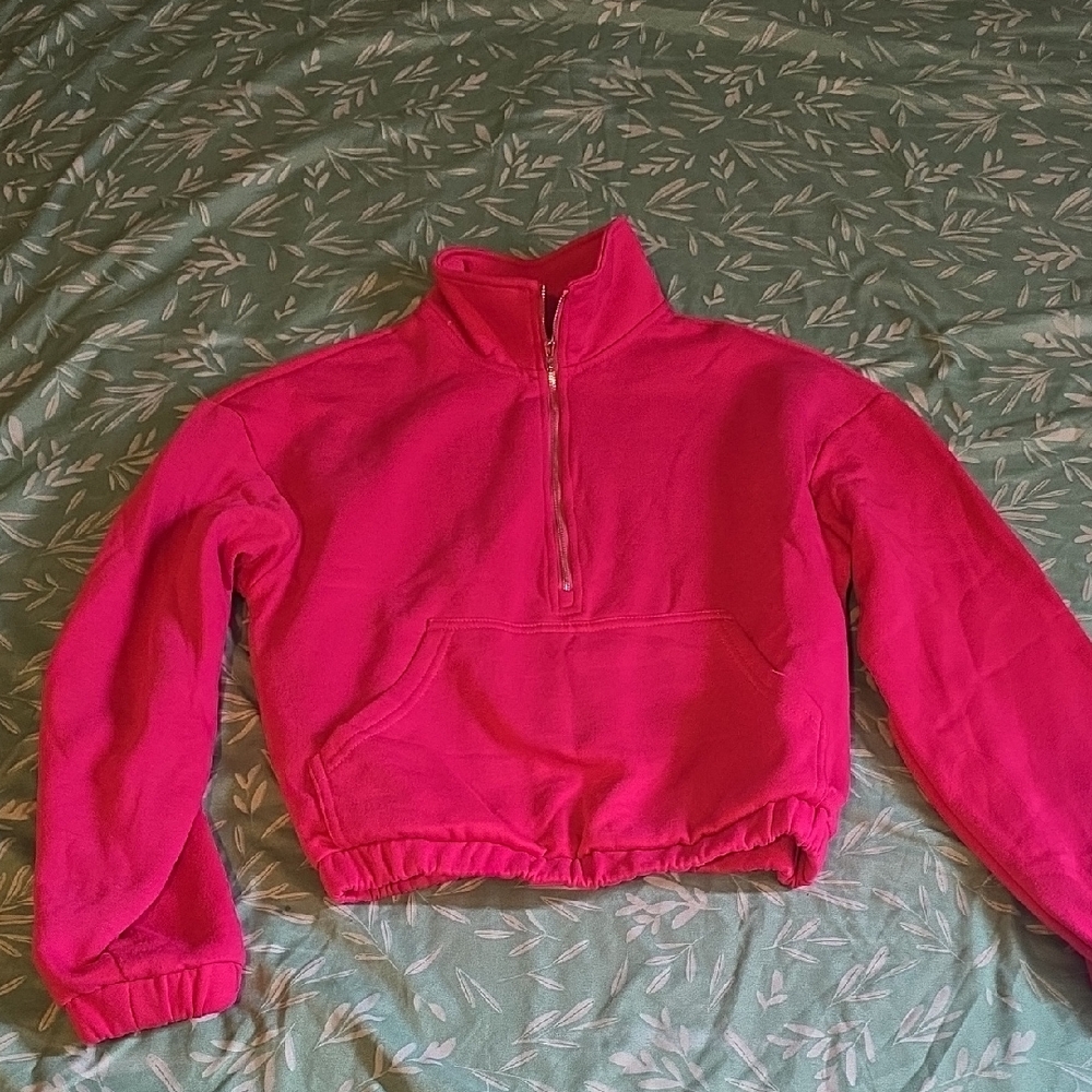 SHEIN Pink Half-Zip Jacket